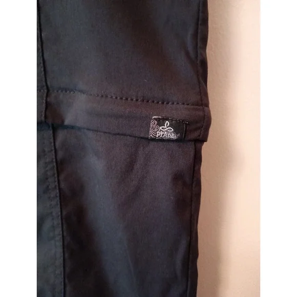Prana Monarch‎ Women's Convertible Hiking Pants Size 12 Regular Black Zip Off - Picture 4 of 13